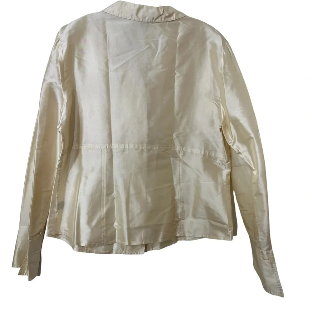 ELLEN TRACY LADYS 100% SILK BLOUSE SIZE 14. VERY POSH☑️ - Picture 6 of 6